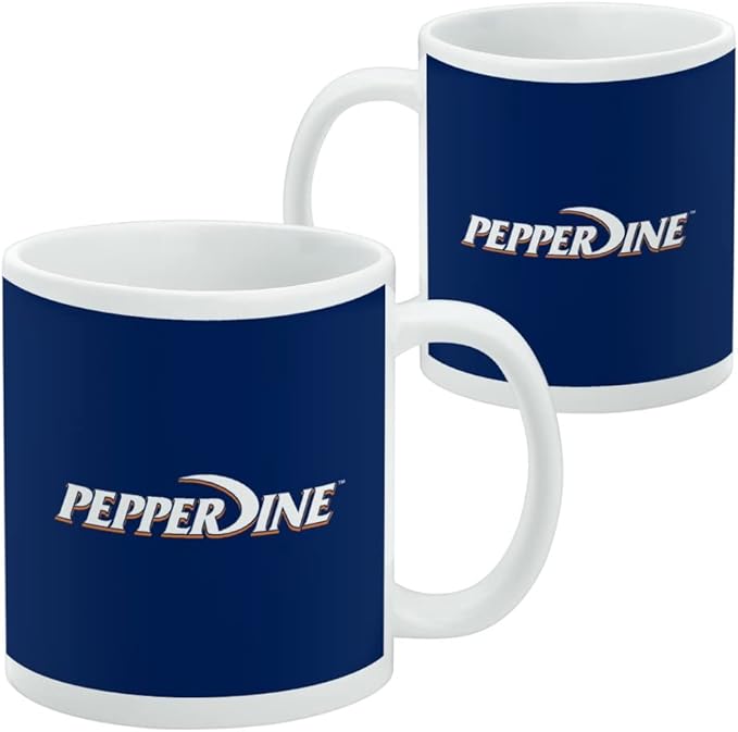 Pepperdine University Primary Logo Ceramic Coffee Mug, Novelty Gift Mugs for Coffee, Tea and Hot Drinks, 11oz, White