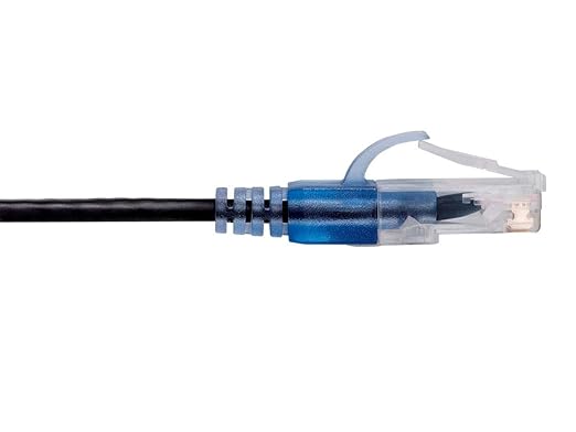 Monoprice Cat6A 6in Black 10-Pk Patch Cable UTP 30AWG 10G Pure Bare Copper Snagless RJ45 SlimRun Series Ethernet Cable