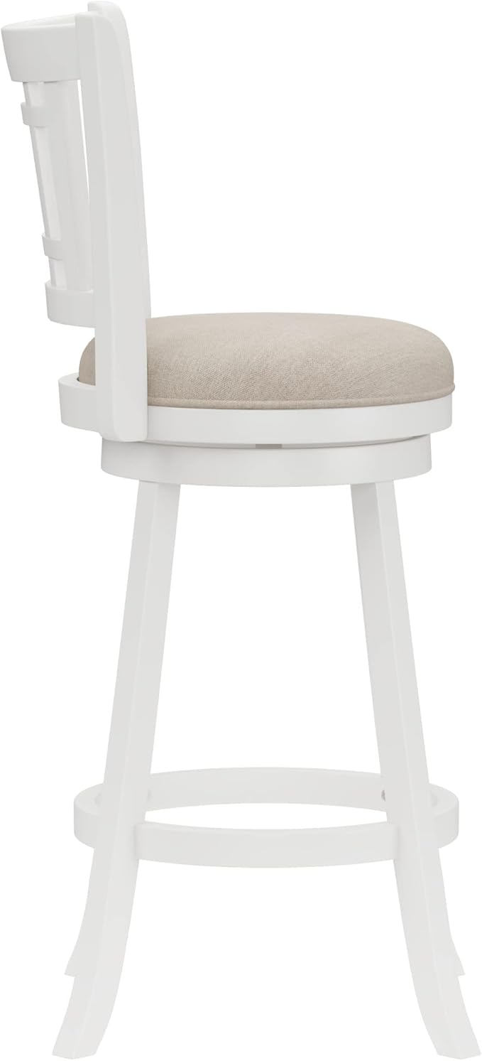 Hillsdale Fairfox 30.5" Wood Swivel Bar Height Stool, White
