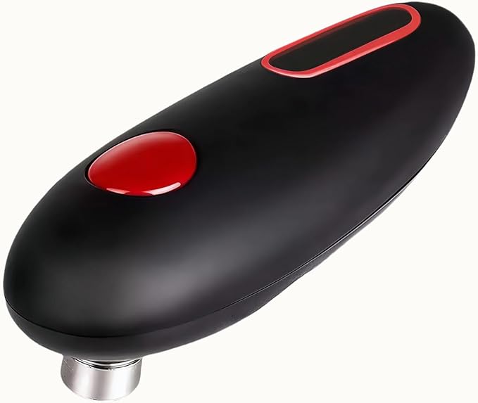 Cooks Professional Electric Can Opener - Redefine Cooking Ease for Seniors & Arthritic Patients with Innovative Hands-Free Operation and One Touch Design (Black)