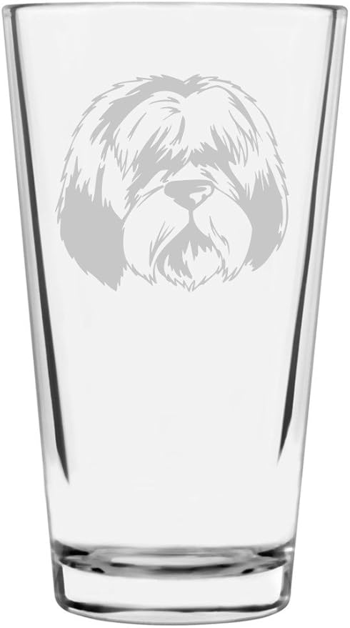 Romanian Mioritic Shepherd Custom Personalized Dog Themed Etched All Purpose 16oz Pint Glass