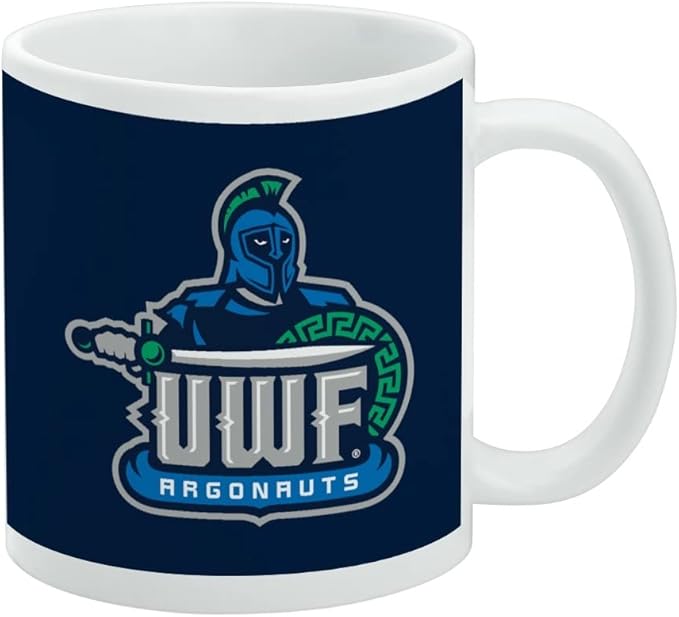 University of West Florida Primary Logo Ceramic Coffee Mug, Novelty Gift Mugs for Coffee, Tea and Hot Drinks, 11oz, White