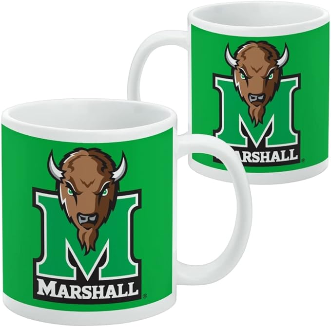 Marshall Primary Logo Ceramic Coffee Mug, Novelty Gift Mugs for Coffee, Tea and Hot Drinks, 11oz, White