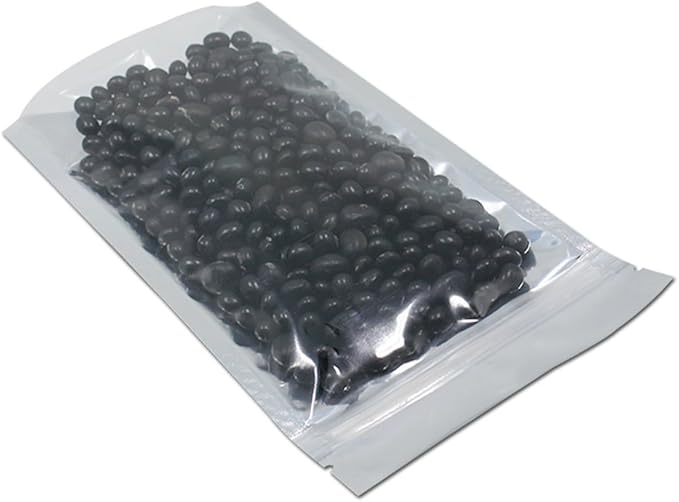 FERENLI 1000 Pieces Stand Up Clear Front Zipper Lock Resealable Aluminum Mylar Foil Plastic Packaging Bag for Zip Heat Seal Package Lock with Tear Notch Long Term Food Storage 3.9x5.9 inch