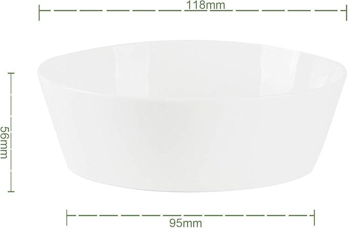 Bone China Cone Shape, Elegance White 40pc Dinnerware Set