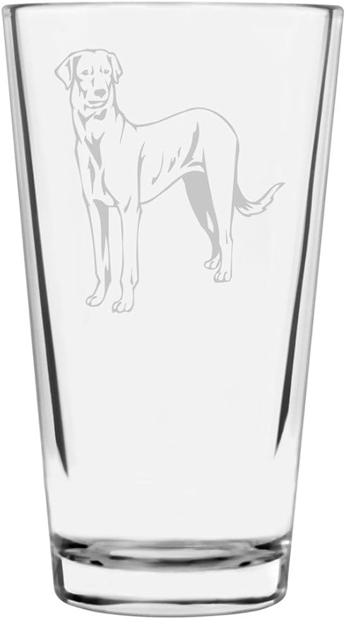 Rajapalayam Custom Personalized Dog Themed Etched All Purpose 16oz Pint Glass