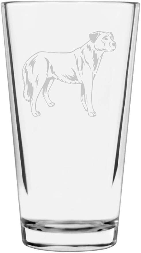 Anatolian Shepherd Custom Personalized Dog Themed Etched All Purpose 16oz Pint Glass