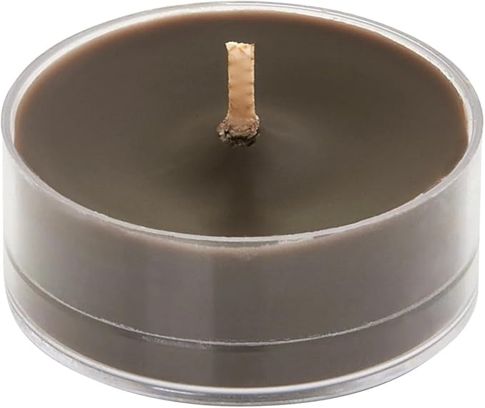 PartyLite Set of 12 Tea Lights Candles, Leather Musk Scent, Aromatherapy Scented Candles Gift Set, Up to 4 to 6 Hours Burn Time