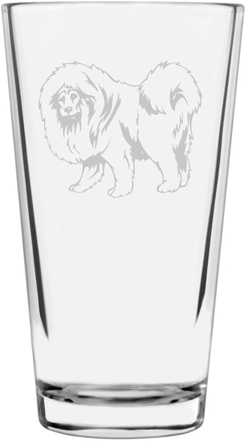Tibetan Mastiff Custom Personalized Dog Themed Etched All Purpose 16oz Pint Glass