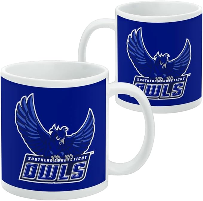 Southern Connecticut State University Primary Logo Ceramic Coffee Mug, Novelty Gift Mugs for Coffee, Tea and Hot Drinks, 11oz, White