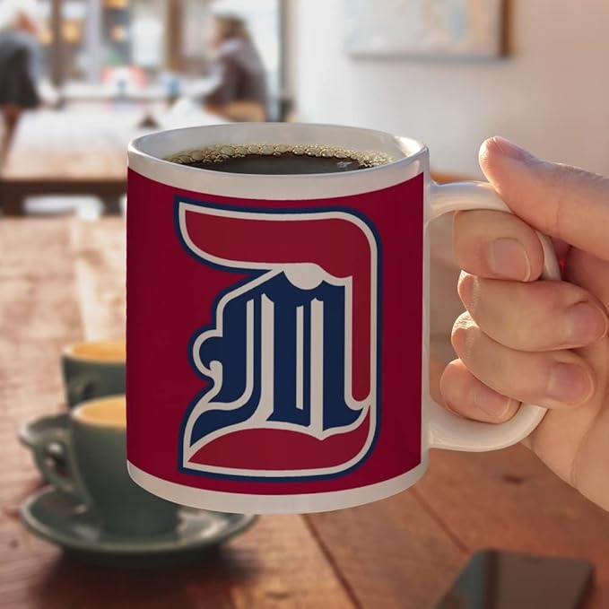 University of Detroit Mercy Primary Logo Ceramic Coffee Mug, Novelty Gift Mugs for Coffee, Tea and Hot Drinks, 11oz, White