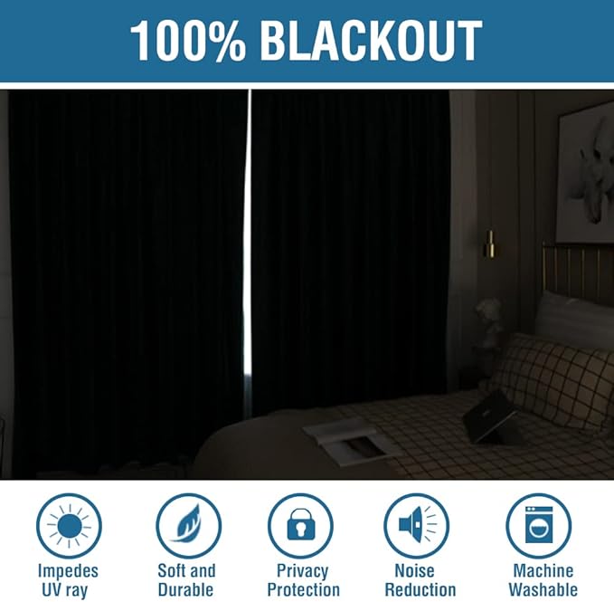 H.VERSAILTEX 100% Blackout Curtains for Bedroom 84 Inches Long Grommet Linen Face Full Light Blocking Curtain Drapes for Living Room Thermal Insulated Linen Look Curtains 2 Panels Set, Ivory