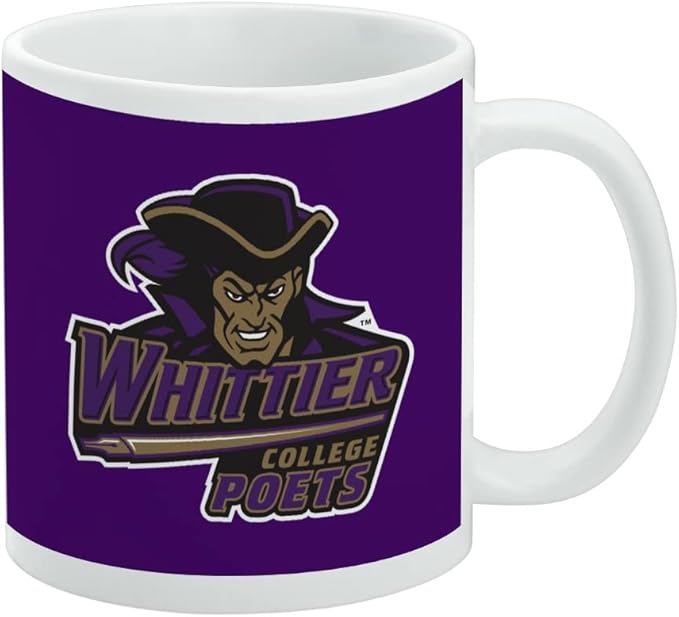 Whittier College Primary Logo Ceramic Coffee Mug, Novelty Gift Mugs for Coffee, Tea and Hot Drinks, 11oz, White