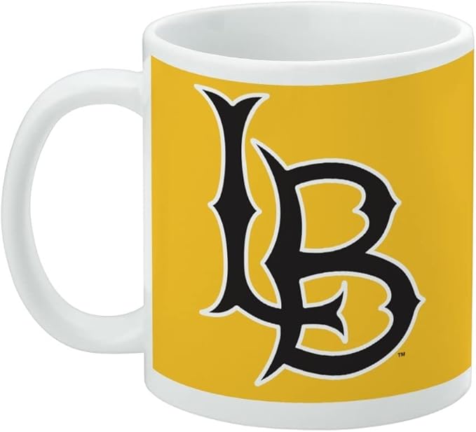 California State University Long Beach Primary Logo Ceramic Coffee Mug, Novelty Gift Mugs for Coffee, Tea and Hot Drinks, 11oz, White
