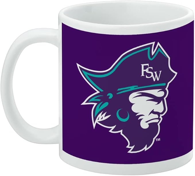 Florida Southwestern State College Primary Logo Ceramic Coffee Mug, Novelty Gift Mugs for Coffee, Tea and Hot Drinks, 11oz, White