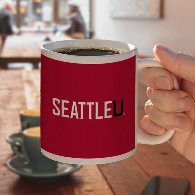 Seattle University Redhawks Logo Ceramic Coffee Mug, Novelty Gift Mugs for Coffee, Tea and Hot Drinks, 11oz, White