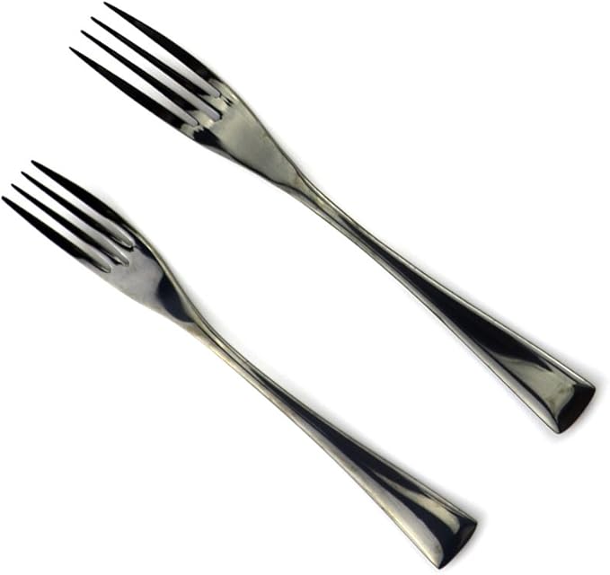 JASHII 18/10 Stainless Steel 20 Piece Mirror Polished Black Flatware Set,Dinner Knife Fork Salad Fork Dessert Spoon，Service for 4 ，Black Utensil Sets