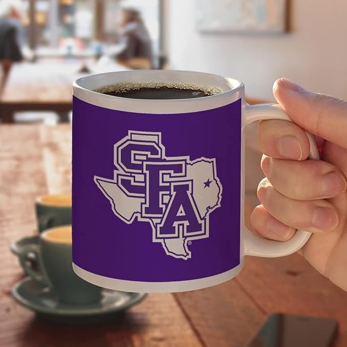 Stephen F. Austin State University Primary Logo Ceramic Coffee Mug, Novelty Gift Mugs for Coffee, Tea and Hot Drinks, 11oz, White