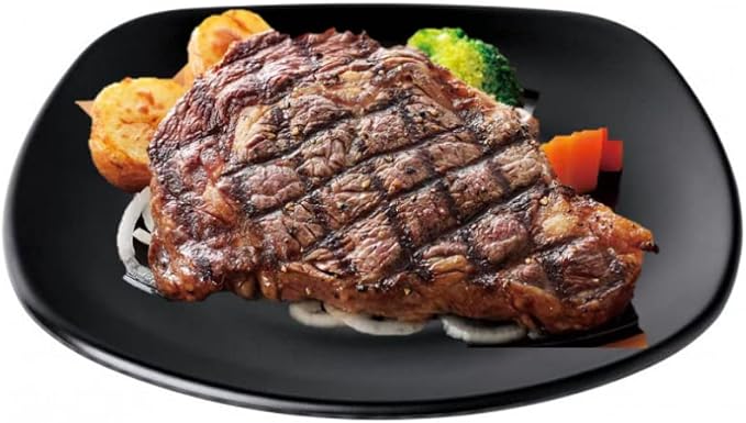 Melamine Square Dinner Plate Set, 8.8", 9.8", 10.8", 11.8", Black, LJP Series (6, 10.8 inch)