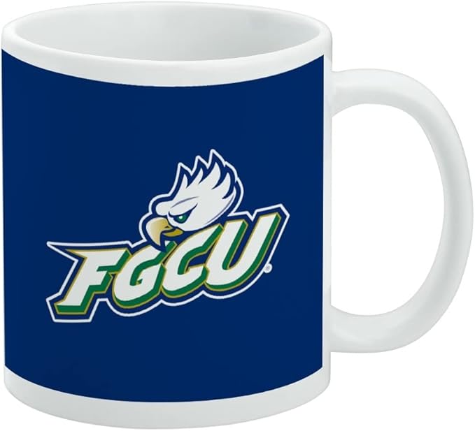 Florida Gulf Coast Primary Logo Ceramic Coffee Mug, Novelty Gift Mugs for Coffee, Tea and Hot Drinks, 11oz, White