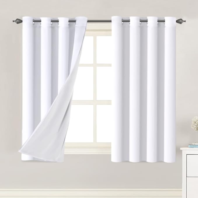 H.VERSAILTEX 2 Layers Blackout Curtain Drapes for Living Room/Bedroom, Length 63"/84"/96"/108", Multi Colors