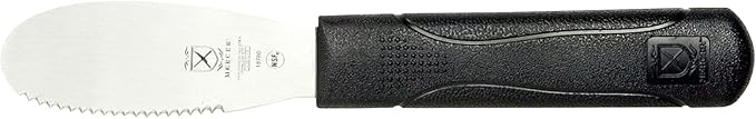 Mercer Culinary Millennia Wavy Edge Spreader, 3.5 Inch Blade, Black Handle