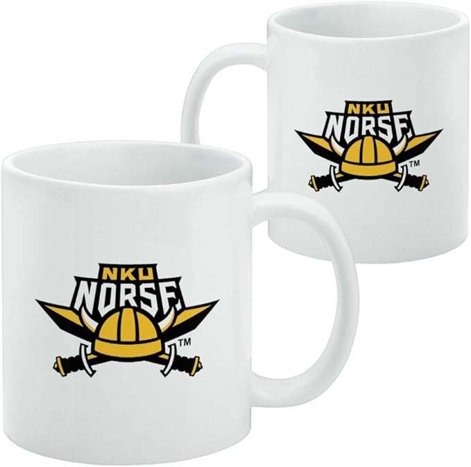 Northern Kentucky Norse Logo Ceramic Coffee Mug, Novelty Gift Mugs for Coffee, Tea and Hot Drinks, 11oz, White