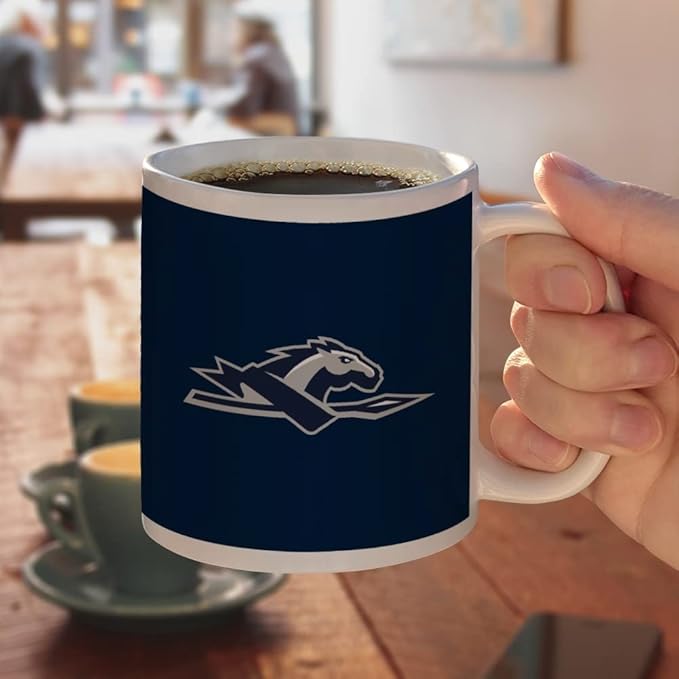 Longwood Primary Logo Ceramic Coffee Mug, Novelty Gift Mugs for Coffee, Tea and Hot Drinks, 11oz, White