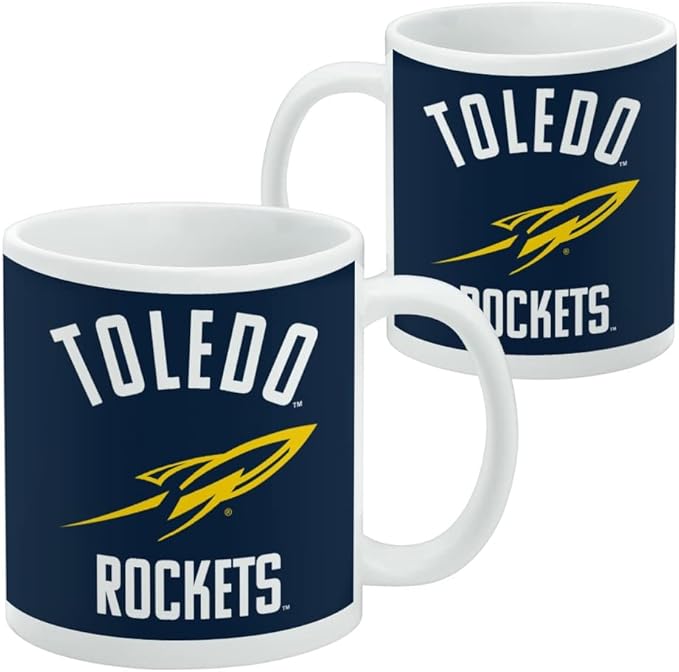 University of Toledo Official Logo Ceramic Coffee Mug, Novelty Gift Mugs for Coffee, Tea and Hot Drinks, 11oz, White