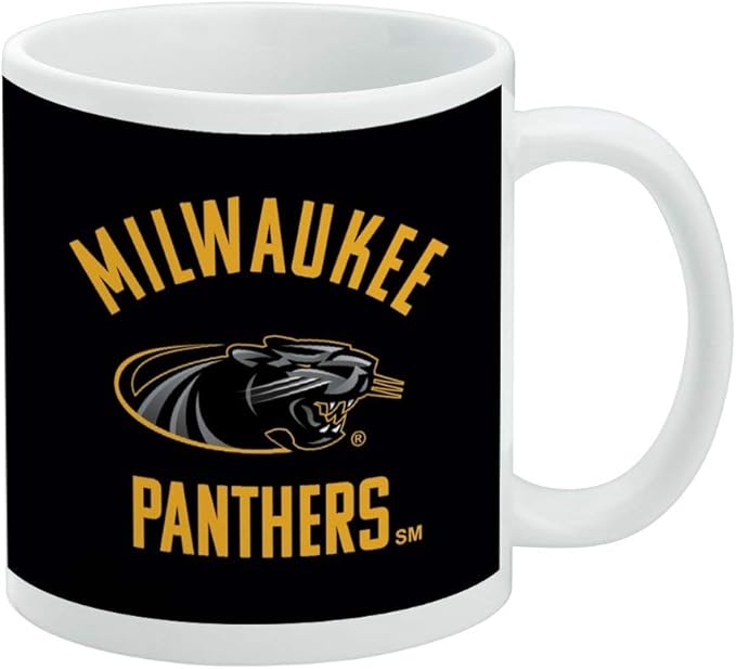 University of Wisconsin Milwaukee Official Panthers Ceramic Coffee Mug, Novelty Gift Mugs for Coffee, Tea and Hot Drinks, 11oz, White