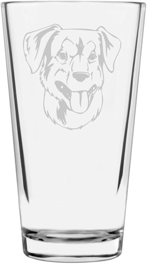 Austrian Pinscher Custom Personalized Dog Themed Etched All Purpose 16oz Pint Glass
