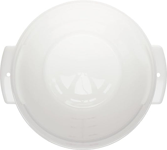 Carlisle FoodService Products Storplus Round Food Storage Container with Stackable Design for Catering, Buffets, Restaurants, Polyethylene (Pe), 8 Quart, White, (Pack of 12)