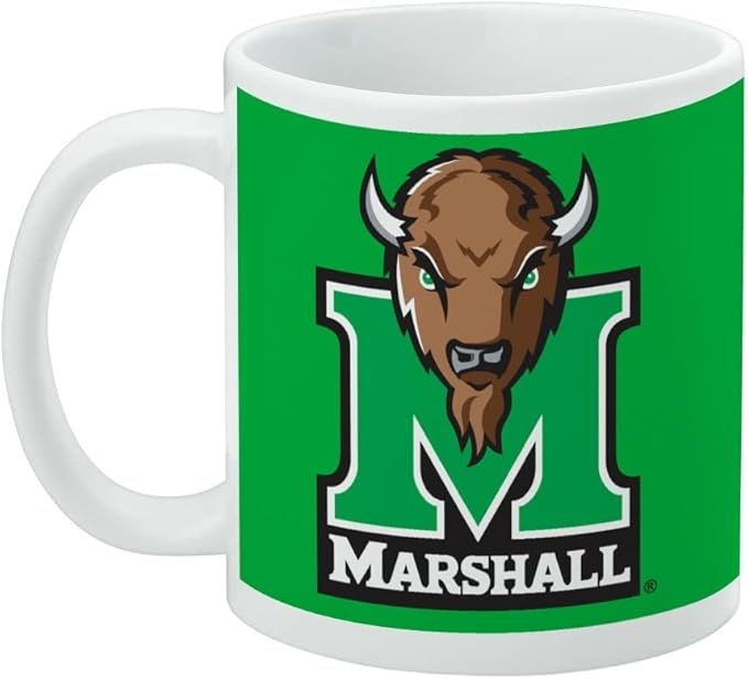 Marshall Primary Logo Ceramic Coffee Mug, Novelty Gift Mugs for Coffee, Tea and Hot Drinks, 11oz, White