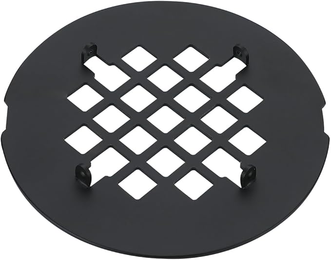 4-1/4” OD Snap-in Shower Drain Cover, Round Shower Drain Strainer, Easy-to-Install Replacement Floor Drain Cover