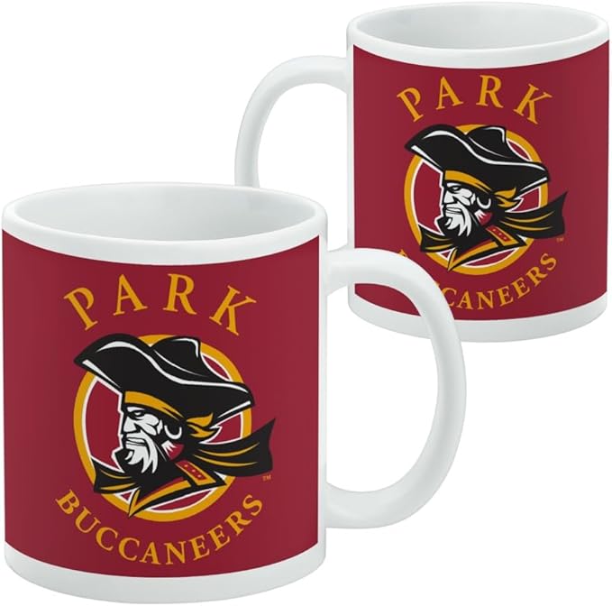 Park University Primary Logo Ceramic Coffee Mug, Novelty Gift Mugs for Coffee, Tea and Hot Drinks, 11oz, White