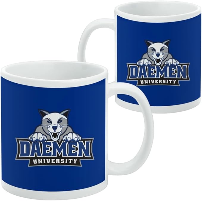 Daemen College Primary Logo Ceramic Coffee Mug, Novelty Gift Mugs for Coffee, Tea and Hot Drinks, 11oz, White