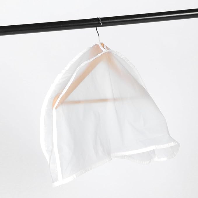 COHEALI 5Pcs Thick Transparent Clothing Bags Breathable Garment Shoulder Covers with Reinforced Hanger Opening Dustproof Suit Protectors Washable Reusable for Home Closet Storage