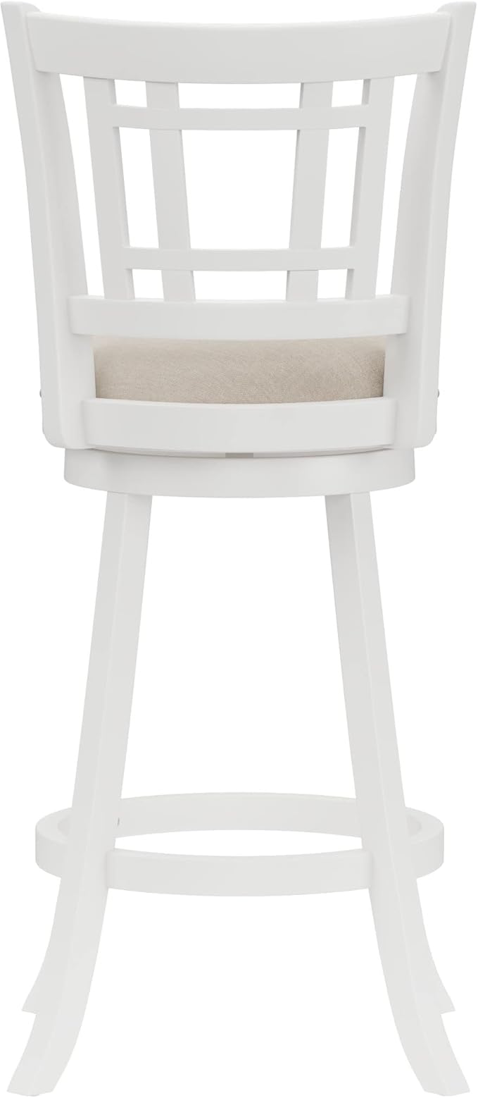 Hillsdale Fairfox 30.5" Wood Swivel Bar Height Stool, White
