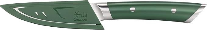 Cangshan HELENA Series German Steel Forged 3.5" Paring Knife with Sheath (Green)