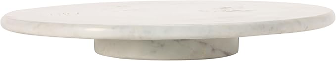 Creative Co-Op Marble Lazy Susan, White