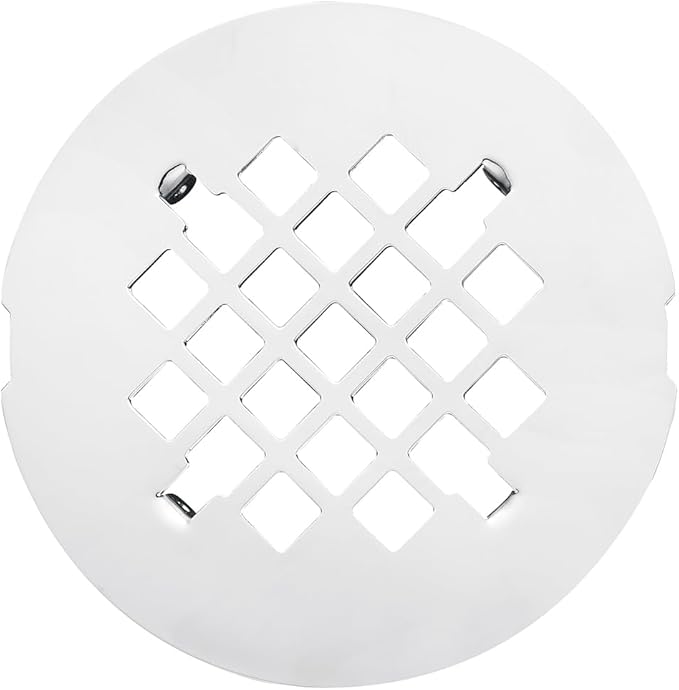 4-1/4” OD Snap-in Shower Drain Cover, Round Shower Drain Strainer, Easy-to-Install Replacement Floor Drain Cover