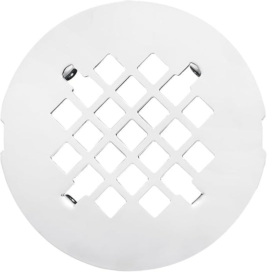 4-1/4” OD Snap-in Shower Drain Cover, Round Shower Drain Strainer, Easy-to-Install Replacement Floor Drain Cover