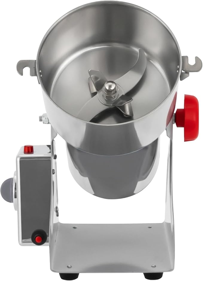 1000g Electric Grain Grinder Mill, 3600W Dry Cereals Pulverizer Commercial Superfine Grinding Machine 50-300 Mesh for Spices, Coffee Beans, Seasonings Timing 1-5 Minutes (1000g/3600W)