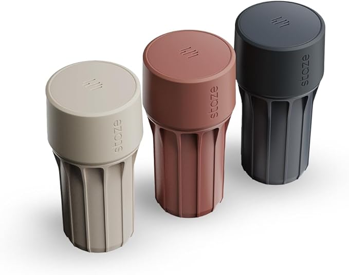 Staze Preserve Vacuum Sealed Storage Jars (148ml) | Smell Proof Containers | Herb Storage & Food Storage Container with Protection (Desert Trio)