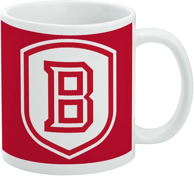 Bradley University Primary Logo Ceramic Coffee Mug, Novelty Gift Mugs for Coffee, Tea and Hot Drinks, 11oz, White