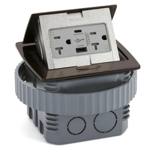 Lew Electric Kitchen Countertop Pop Up Charging USB A/C Ports (Dark Bronze)