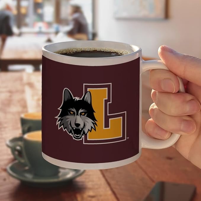 Loyola University Chicago Primary Logo Ceramic Coffee Mug, Novelty Gift Mugs for Coffee, Tea and Hot Drinks, 11oz, White