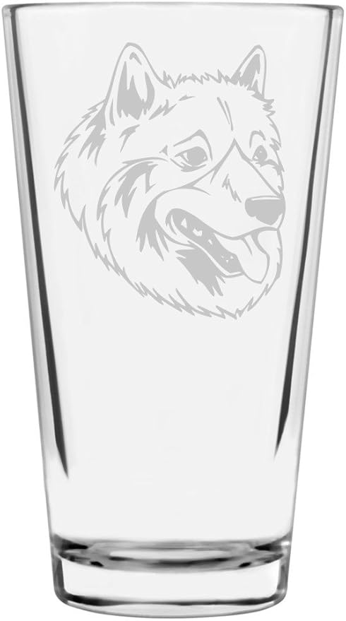 American Eskimo Custom Personalized Dog Themed Etched All Purpose 16oz Pint Glass