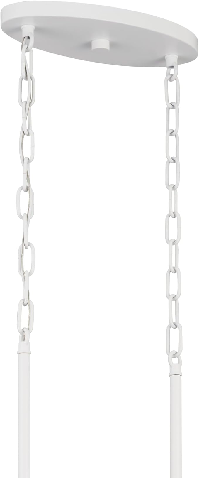 KICHLER Sayulita 4-Light Linear Chandelier in a Classic White Finish with a White Washed Wicker Shade, 82402