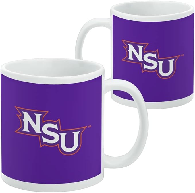 Northwestern State University Primary Ceramic Coffee Mug, Novelty Gift Mugs for Coffee, Tea and Hot Drinks, 11oz, White